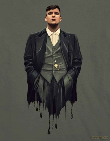 Peaky Blinders: Unisex T-Shirt: Dripping Tommy (Green) (Medium)
