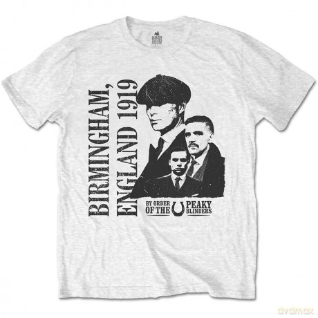 Peaky Blinders: Unisex T-Shirt: England 1919 (White) (Large)