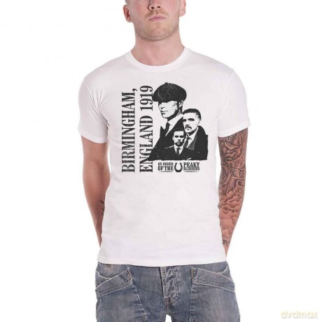 Peaky Blinders: Unisex T-Shirt: England 1919 (White) (Small)