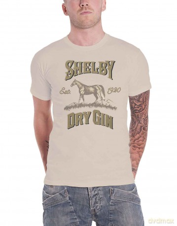 Peaky Blinders: Unisex T-Shirt: Shelby Dry Gin (Natural) (Small)