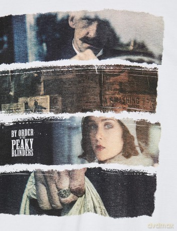 Peaky Blinders: Unisex T-Shirt: Slices (White) (Medium)