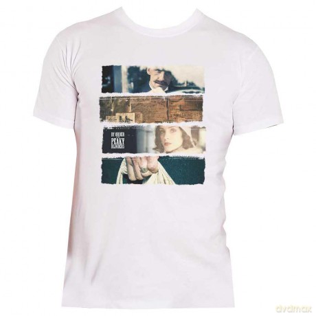 Peaky Blinders: Unisex T-Shirt: Slices (White) (Small)