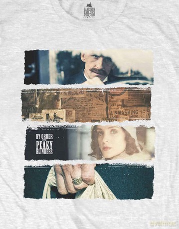 Peaky Blinders: Unisex T-Shirt: Slices (White) (X-Large)