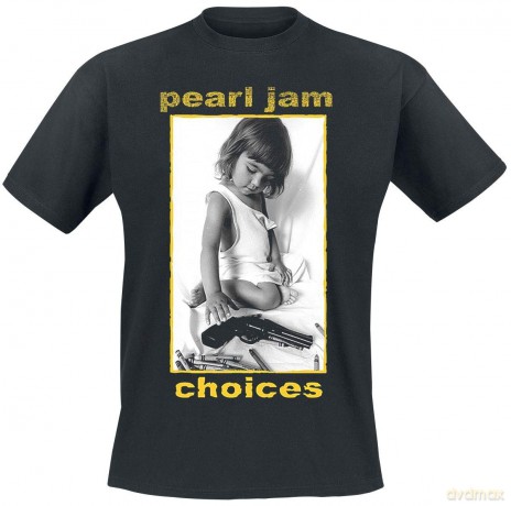 Pearl Jam: Unisex T-Shirt: Choices (Black) (Back Print) (Large)
