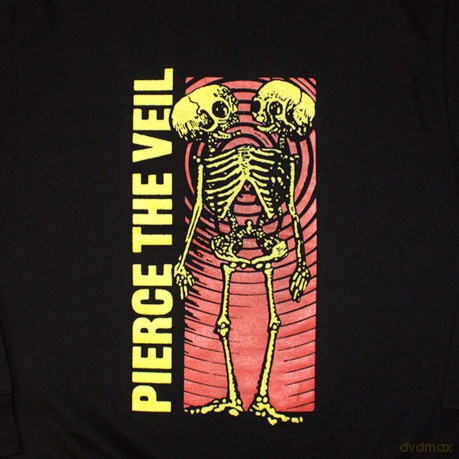 Pierce The Veil: Unisex Sweatshirt: Wavy Skeleton (Black) (Medium)