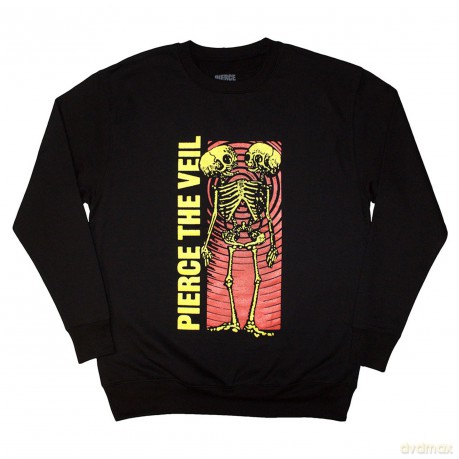 Pierce The Veil: Unisex Sweatshirt: Wavy Skeleton (Black) (Small)