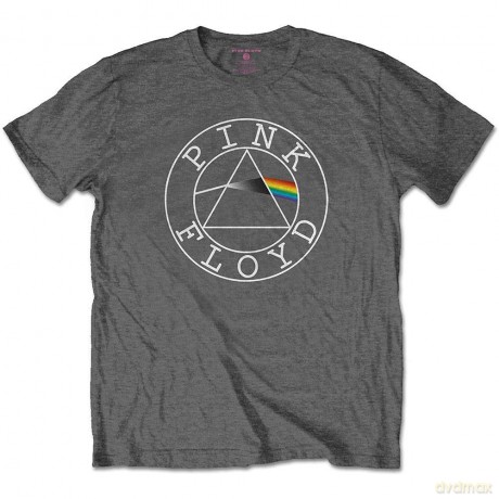 Pink Floyd: Kids T-Shirt: Circle Logo (Charcoal Grey) (7-8 Years)