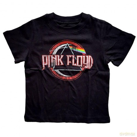 Pink Floyd: Kids Toddler T-Shirt: Vintage Dark Side of the Moon Seal (Black) (5 Years)