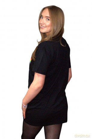 Pink Floyd: Ladies T-Shirt Dress: Dark Side Of The Moon Courier (Black) (X-Large)