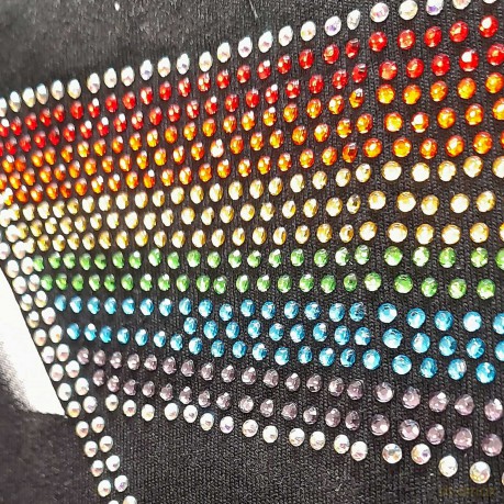 Pink Floyd: Ladies T-Shirt: Dark Side of the Moon (Black) (Embellished) (Large)