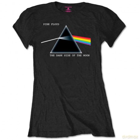 Pink Floyd: Ladies T-Shirt: Dark Side of the Moon Courier (Black) (Medium)