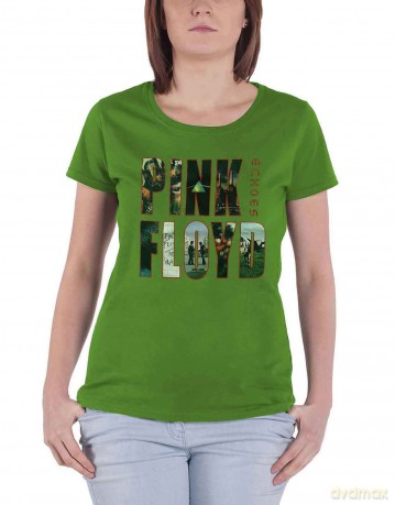 Pink Floyd: Ladies T-Shirt: Echoes Album Montage (Green) (Medium)