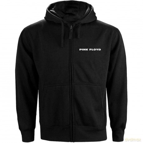 Pink Floyd: Ladies Zipped Hoodie: Circle Logo (Black) (Back Print) (X-Large)