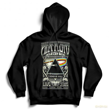 Pink Floyd: Men's Pullover Hoodie: Carnegie Hall Poster (Large)