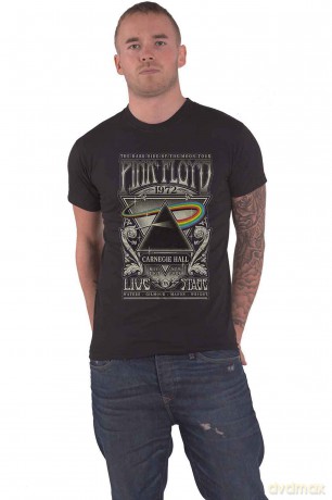Pink Floyd: Men's Tee: Carnegie Hall Poster (Large)