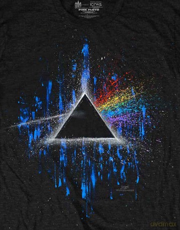 Pink Floyd: Men's Tee: Dark Side of the Moon Blue Splatter (Small)