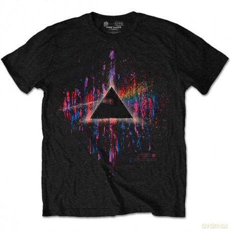 Pink Floyd: Men's Tee: Dark Side of the Moon Pink Splatter (Medium)