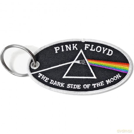 Pink Floyd: Patch Keychain: Dark Side of the Moon Oval White Border (Double Sided)