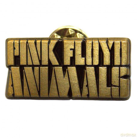 Pink Floyd: Pin Badge: Animals Gold Text Logo