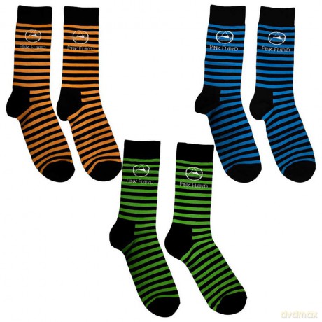 Pink Floyd: Unisex Ankle Socks Set: Mono Prism (Multicolour) (UK Size 6 - 11)