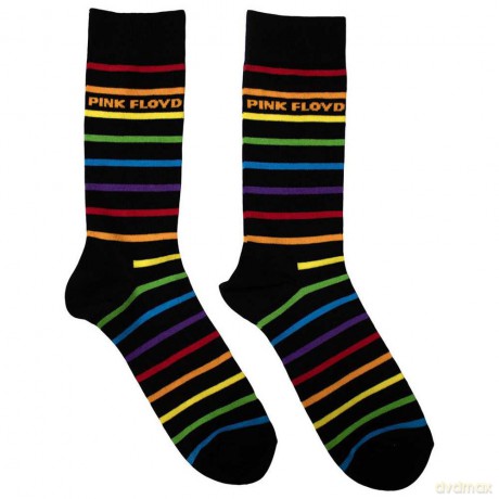 Pink Floyd: Unisex Ankle Socks: Prism Stripes (Black) (UK Size 6 - 11)