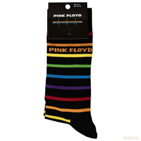 Pink Floyd: Unisex Ankle Socks: Prism Stripes (Black) (UK Size 6 - 11)