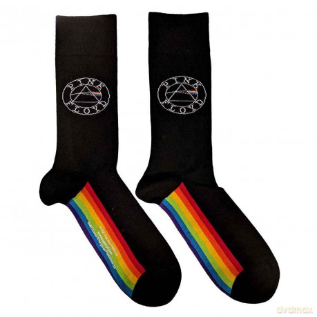 Pink Floyd: Unisex Ankle Socks: Spectrum Sole (Black) (UK Size 4 - 7)