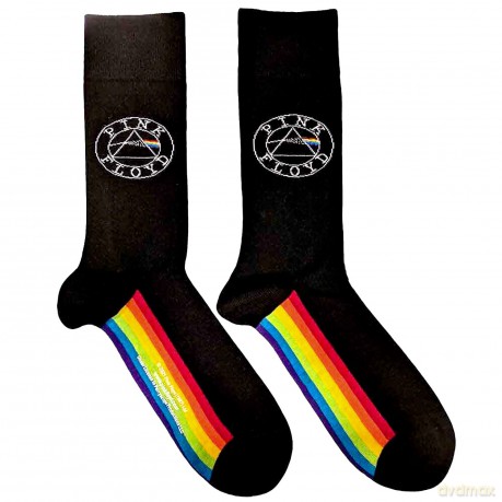Pink Floyd: Unisex Ankle Socks: Spectrum Sole (Black) (UK Size 7 - 11)