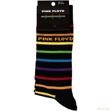 Pink Floyd: Unisex Ankle Socks: Wide Stripes (Black) (UK Size 6 - 11)