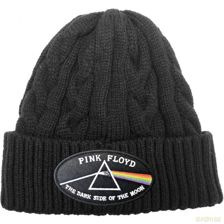 Pink Floyd: Unisex Beanie Hat: The Dark Side of the Moon Black Border (Black) (Cable Knit)