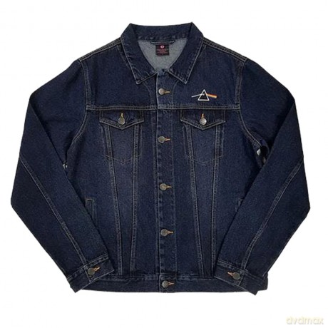 Pink Floyd: Unisex Denim Jacket: Dark Side of the Moon Oval (Back Print) (Medium)