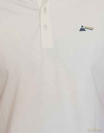 Pink Floyd: Unisex Polo Shirt: Dark Side of the Moon Prism (Natural) (XX-Large)