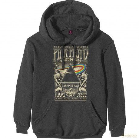 Pink Floyd: Unisex Pullover Hoodie: Carnegie Hall Poster (Charcoal Grey) (X-Small)