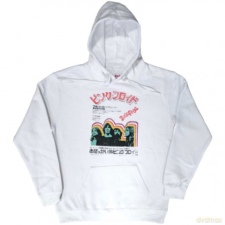 Pink Floyd: Unisex Pullover Hoodie: Japanese Poster (White) (Small)