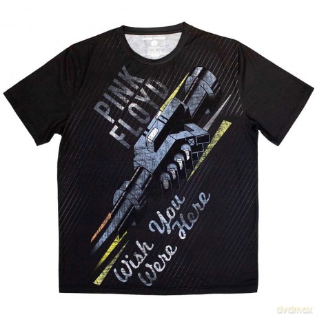 Pink Floyd: Unisex Sublimation T-Shirt: Wish You Were Here (Black) (Medium)