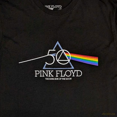 Pink Floyd: Unisex T-Shirt: 50th Prism Logo (Black) (Large)