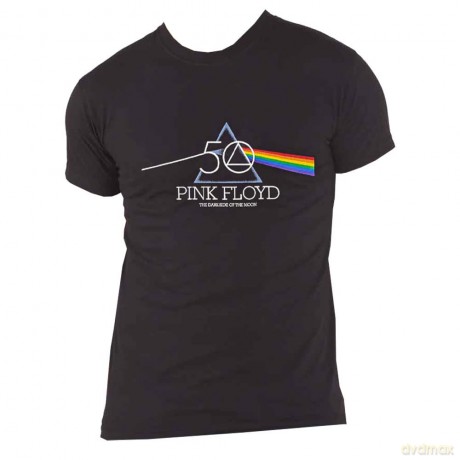 Pink Floyd: Unisex T-Shirt: 50th Prism Logo (Black) (Small)