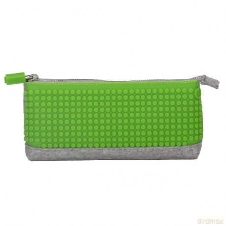 PIXELBAGS piórnik szarozielony