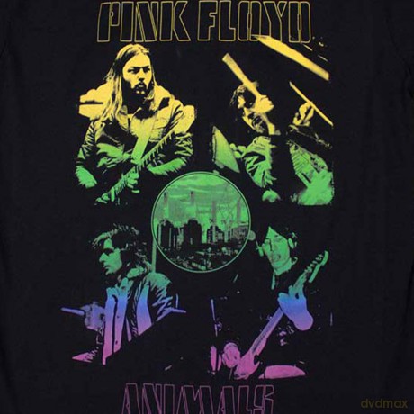 Pink Floyd: Unisex T-Shirt: Animals Rainbow Photo (Black) (Back Print) (X-Large)