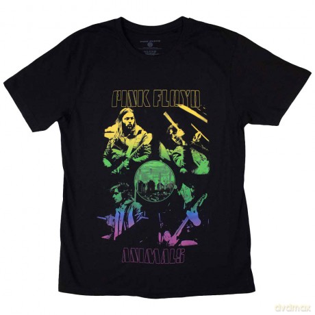Pink Floyd: Unisex T-Shirt: Animals Rainbow Photo (Black) (Back Print) (XX-Large)