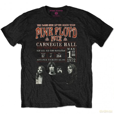 Pink Floyd: Unisex T-Shirt: Carnegie '72 (Black) (Small)