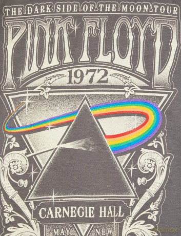 Pink Floyd: Unisex T-Shirt: Carnegie Hall Poster (Charcoal Grey) (X-Large)