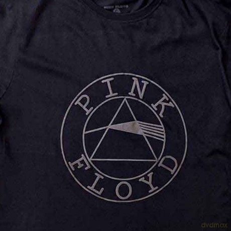 Pink Floyd: Unisex T-Shirt: Circle Logo (Black) (Hi-Build) (Large)