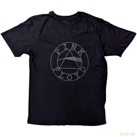 Pink Floyd: Unisex T-Shirt: Circle Logo (Black) (Hi-Build) (Medium)
