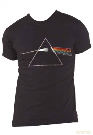 Pink Floyd: Unisex T-Shirt: Dark Side of the Moon (Black) (Embellished) (Small)