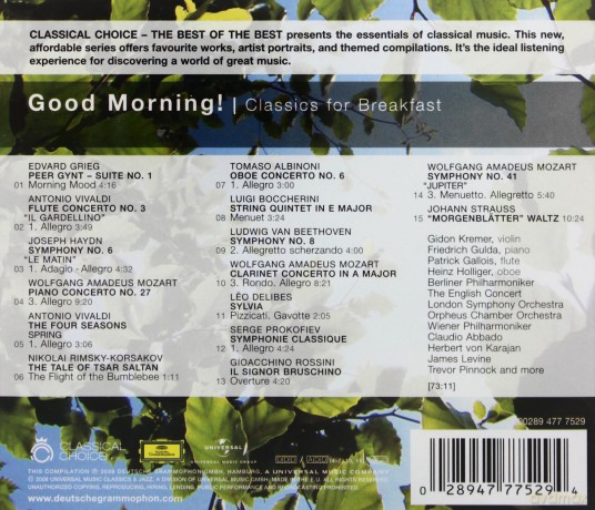 Various:Classical Choice: Good Morning! - Classics For Breakfast [CD]