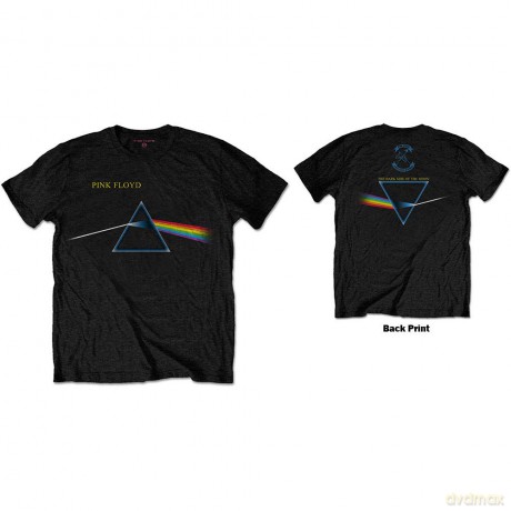 Pink Floyd: Unisex T-Shirt: Dark Side of the Moon Flipped (Black) (Back Print) (X-Large)