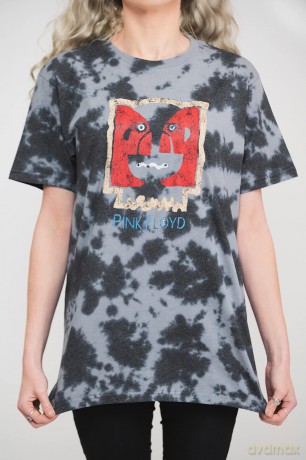 Pink Floyd: Unisex T-Shirt: Division Bell Vintage (Dip-Dye On Black) (Wash Collection) (Small)