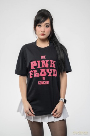 Pink Floyd: Unisex T-Shirt: In Concert (Black) (Puff Print) (Large)