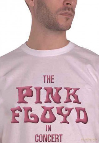 Pink Floyd: Unisex T-Shirt: In Concert (White) (Puff Print) (Medium)